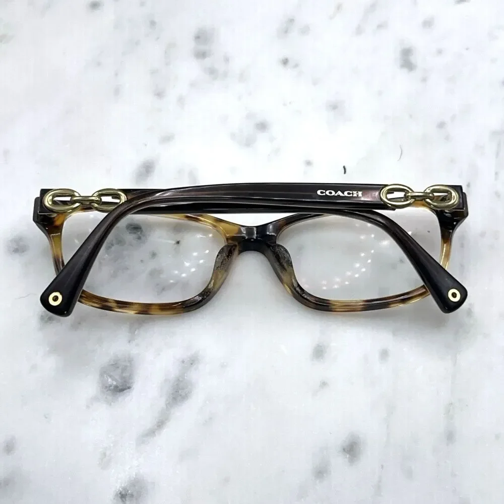 Coach HC 6052F Fannie 5238 Spotty Tortoise Brown Sand Eyeglasses Frames Only 140